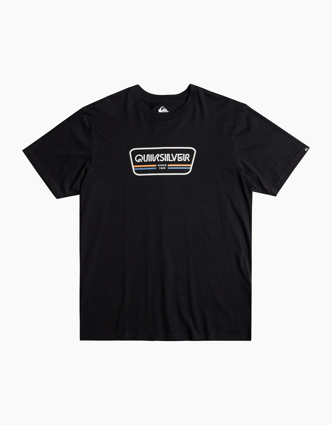 Men's Quiksilver Mens Range Life Front Short Sleeve T-Shirt - Black - Size: 38