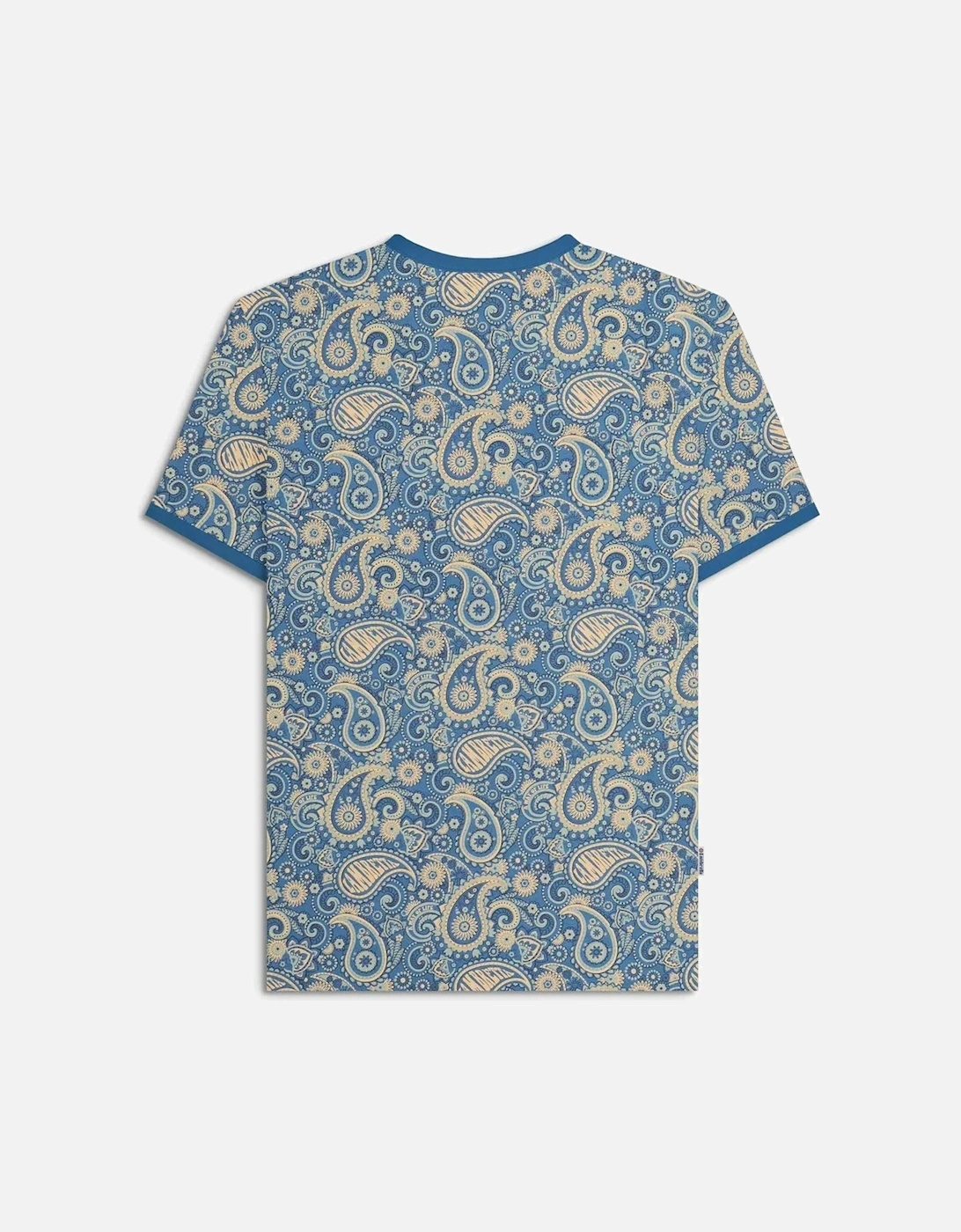 Mens Paisley Crew Neck Cotton T-Shirt