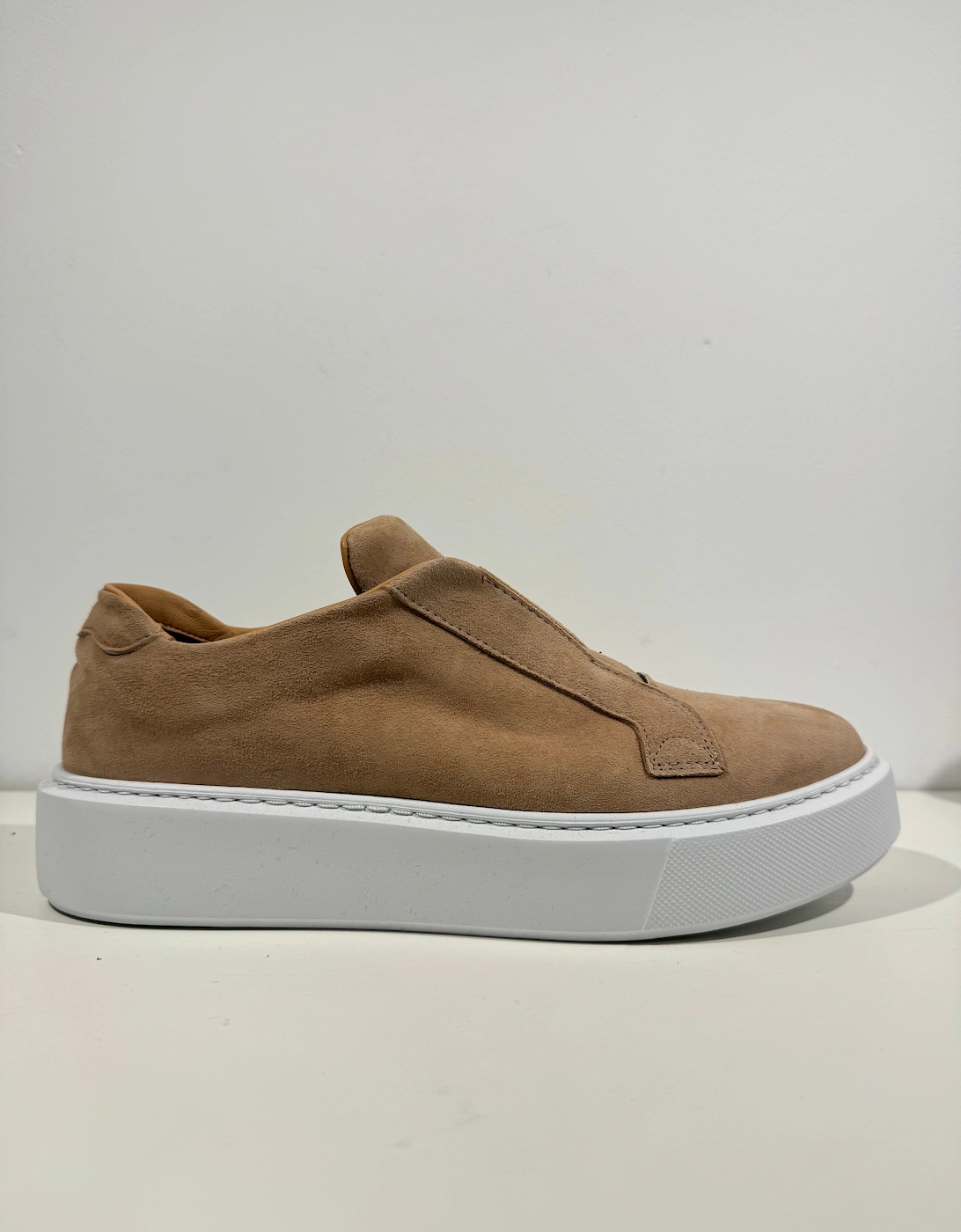 Cinnamon suede slip on trainer, 4 of 3