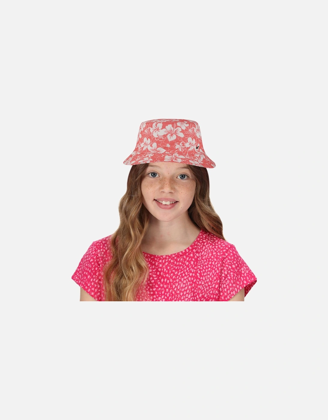 Childrens/Kids Crow Floral Canvas Bucket Hat