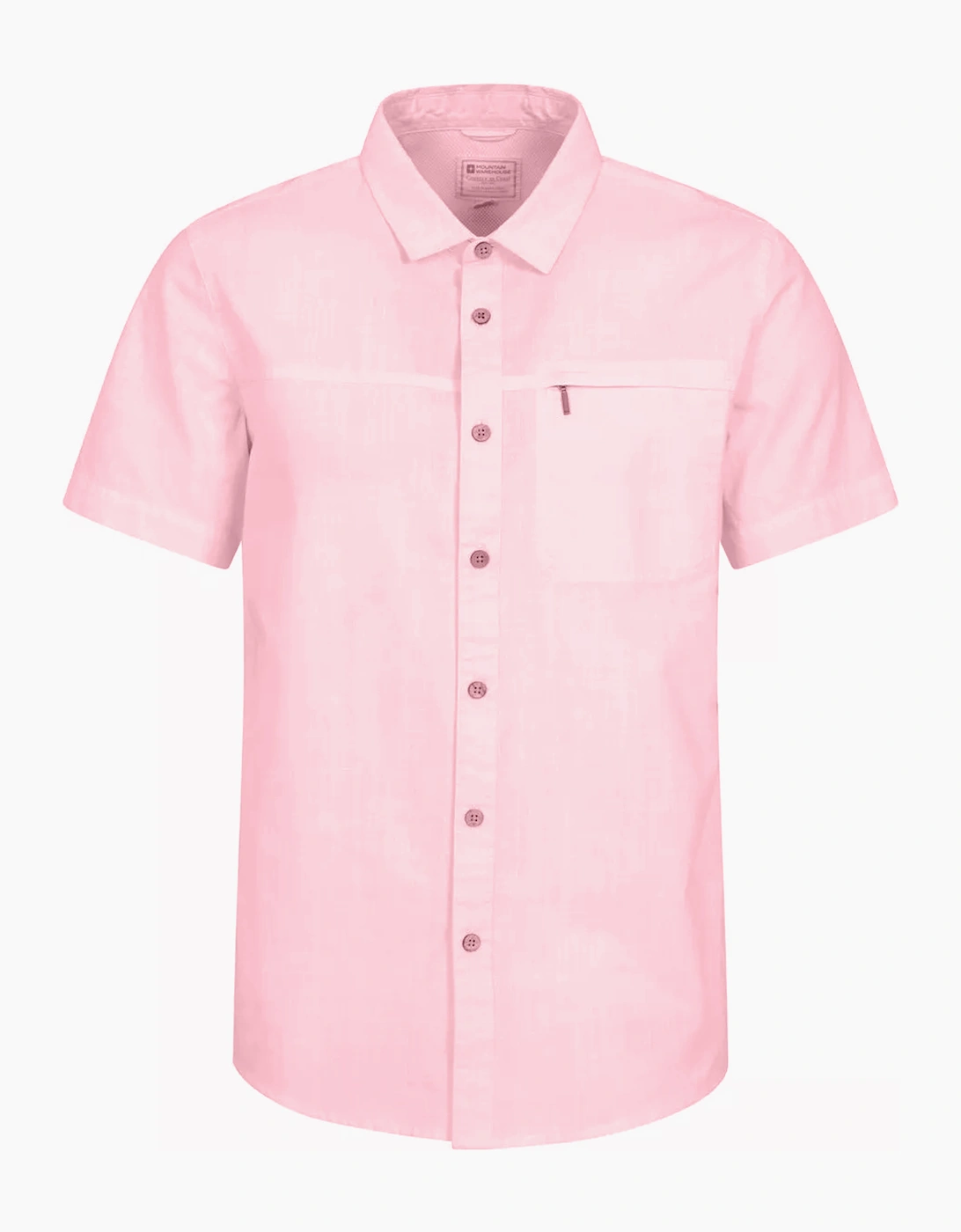 Mountain Warehouse Men's Pink Coconut Slub Short-Sleeved Shirt  48/Regular 4XL