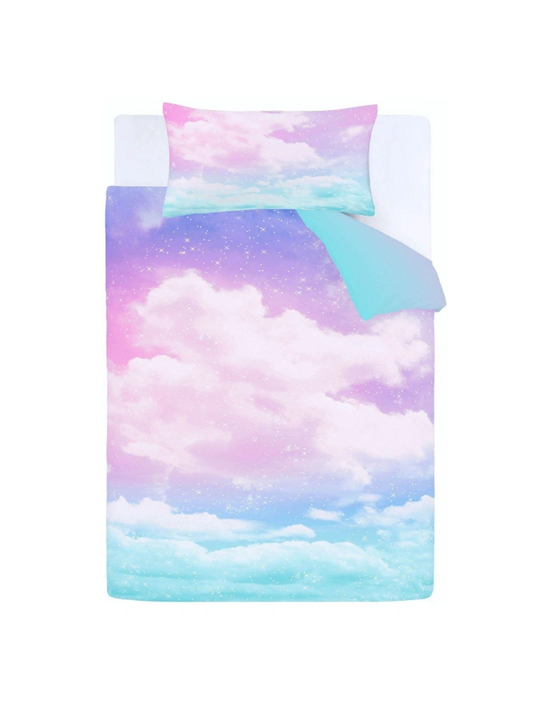 Ombre Rainbow Clouds Duvet Cover Set - Multi