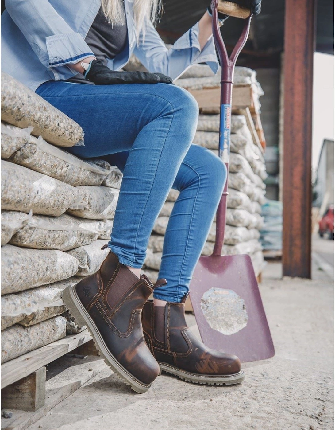 AS101 Alice Leather Women's Brown Safety Boots