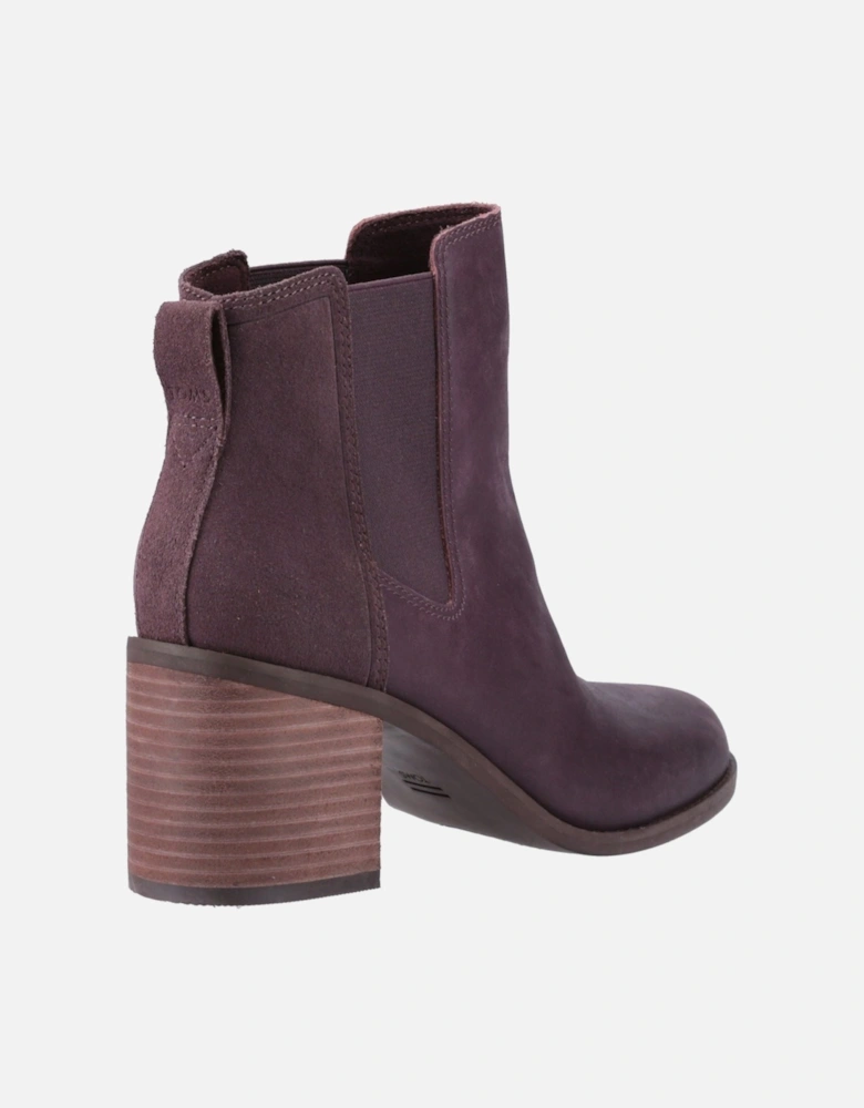 Evelyn Leather Women's Plum Boots