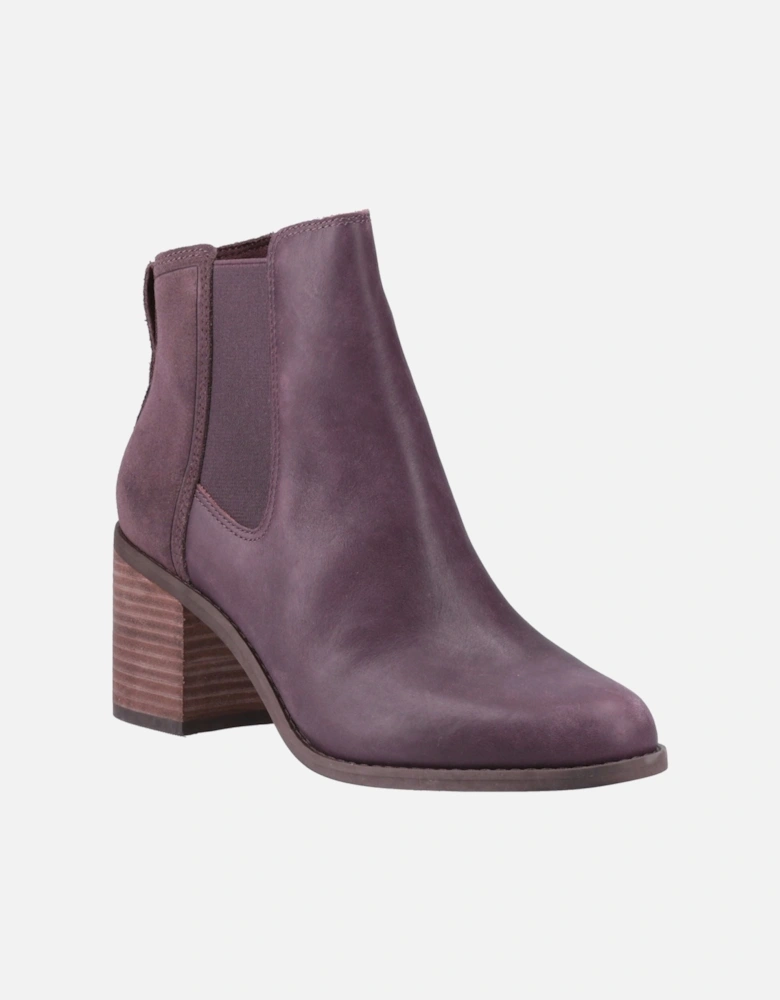 model Evelyn Chelsea Boot Female in Plum