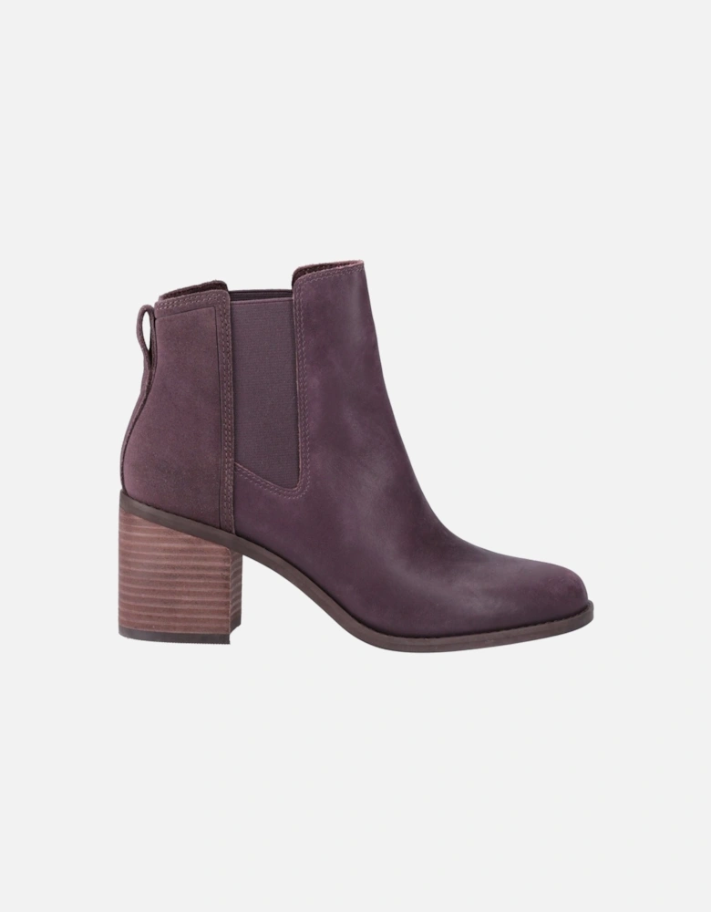 Evelyn Leather Women's Plum Boots