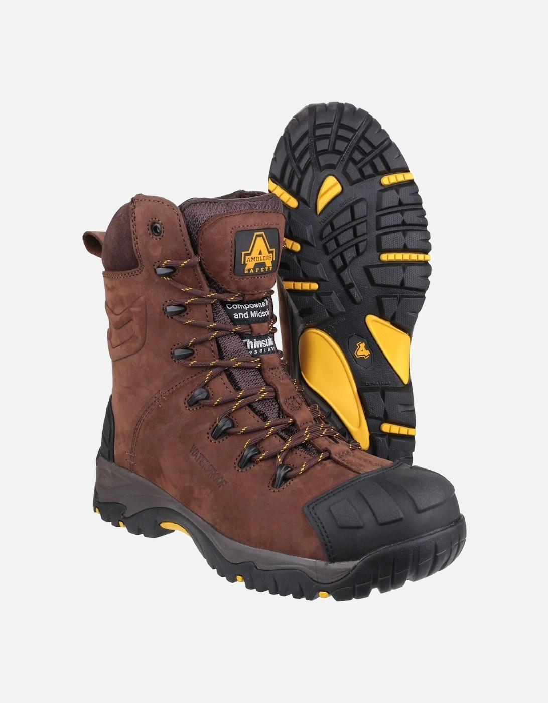 model AS995 Pillar Hi-leg Safety Boot Male in Brown