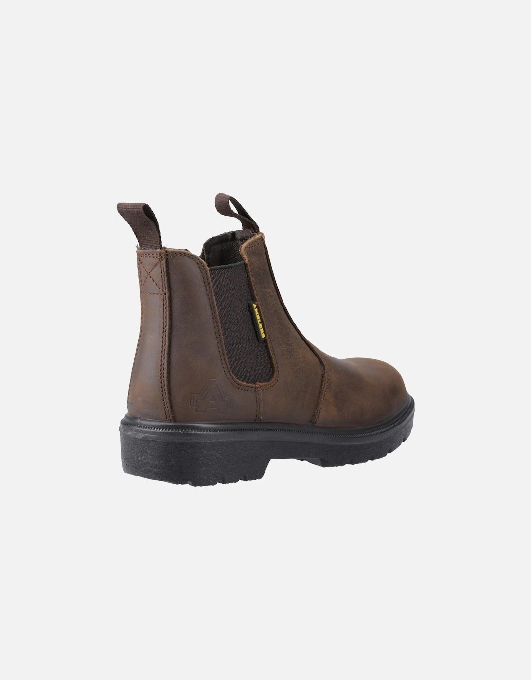 model FS128 Hardwearing Pull On Safety Dealer Boot Male in Brown