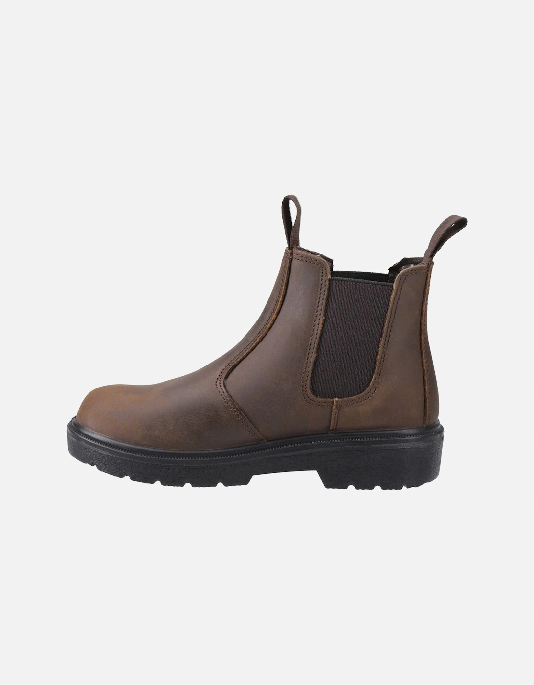 model FS128 Hardwearing Pull On Safety Dealer Boot Male in Brown