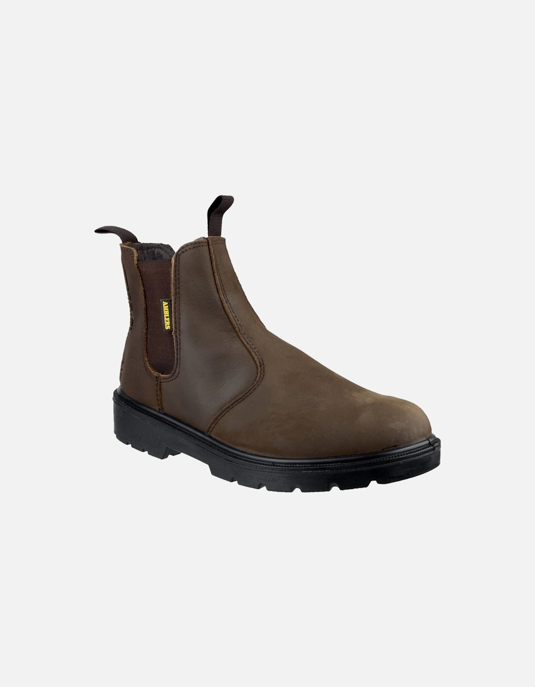 model FS128 Hardwearing Pull On Safety Dealer Boot Male in Brown