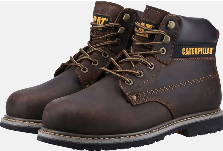 Caterpillar Powerplant S3 Nubuck Brown Safety Boots