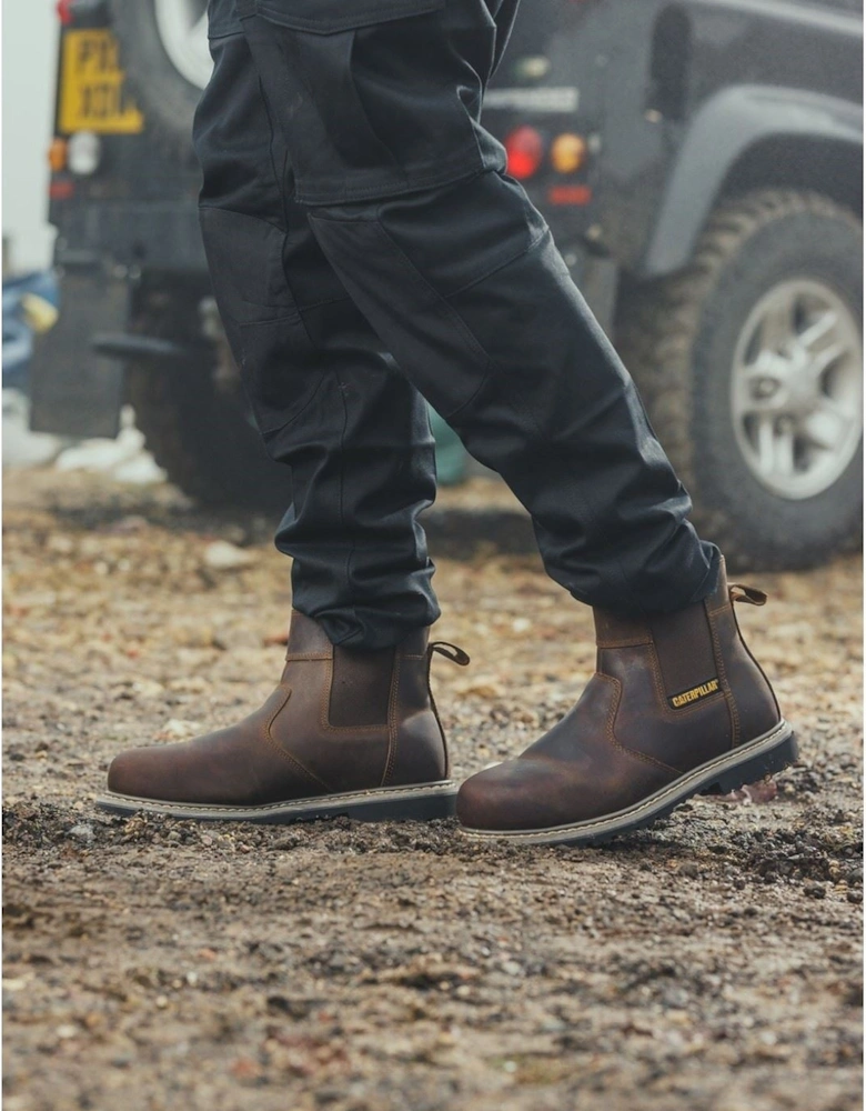 Caterpillar Powerplant Dealer Nubuck Brown Safety Boots