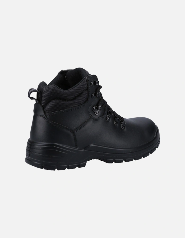 258 Leather Black Safety Boots