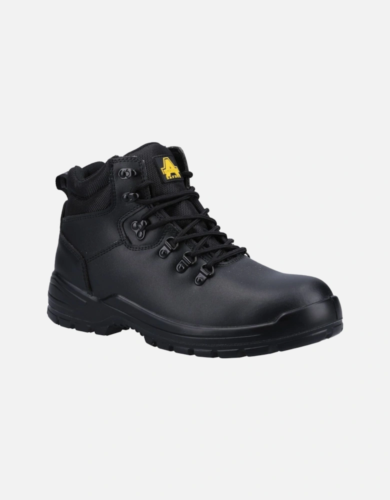 258 Leather Black Safety Boots