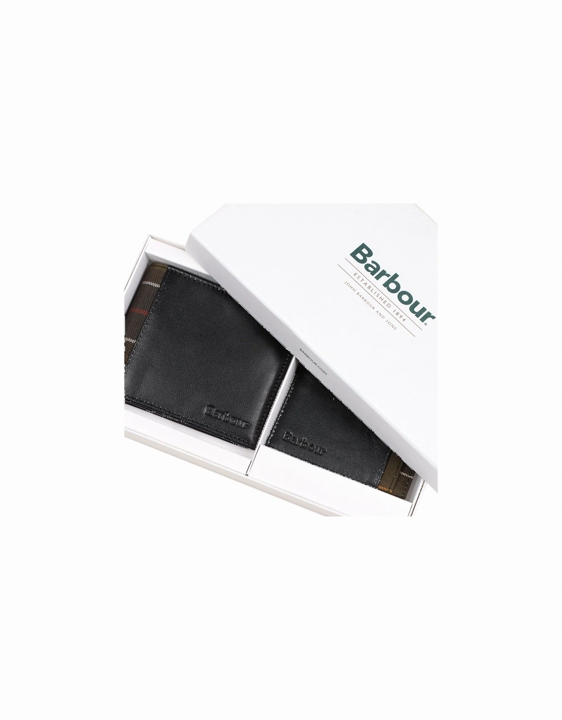 Leather Tartan Wallet & Card Holder Set