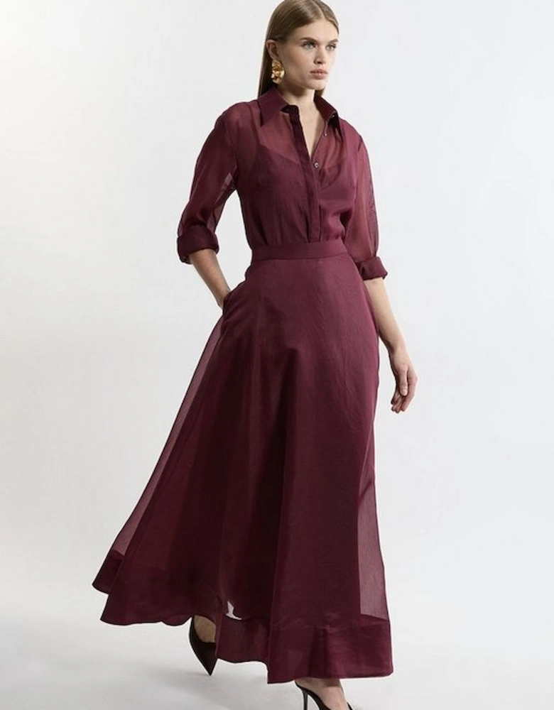 Lydia Millen Tall Organdie Woven Prom Skirt