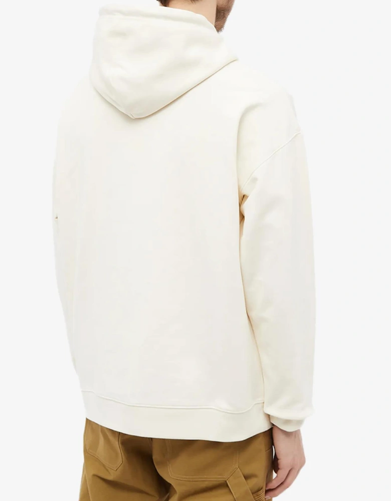 Anagram Patch Pocket Hoodie in White Ash