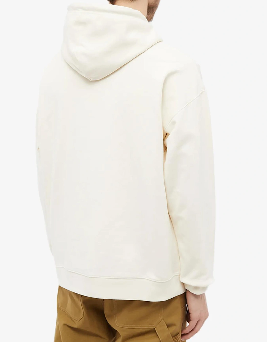 Anagram Patch Pocket Hoodie in White Ash