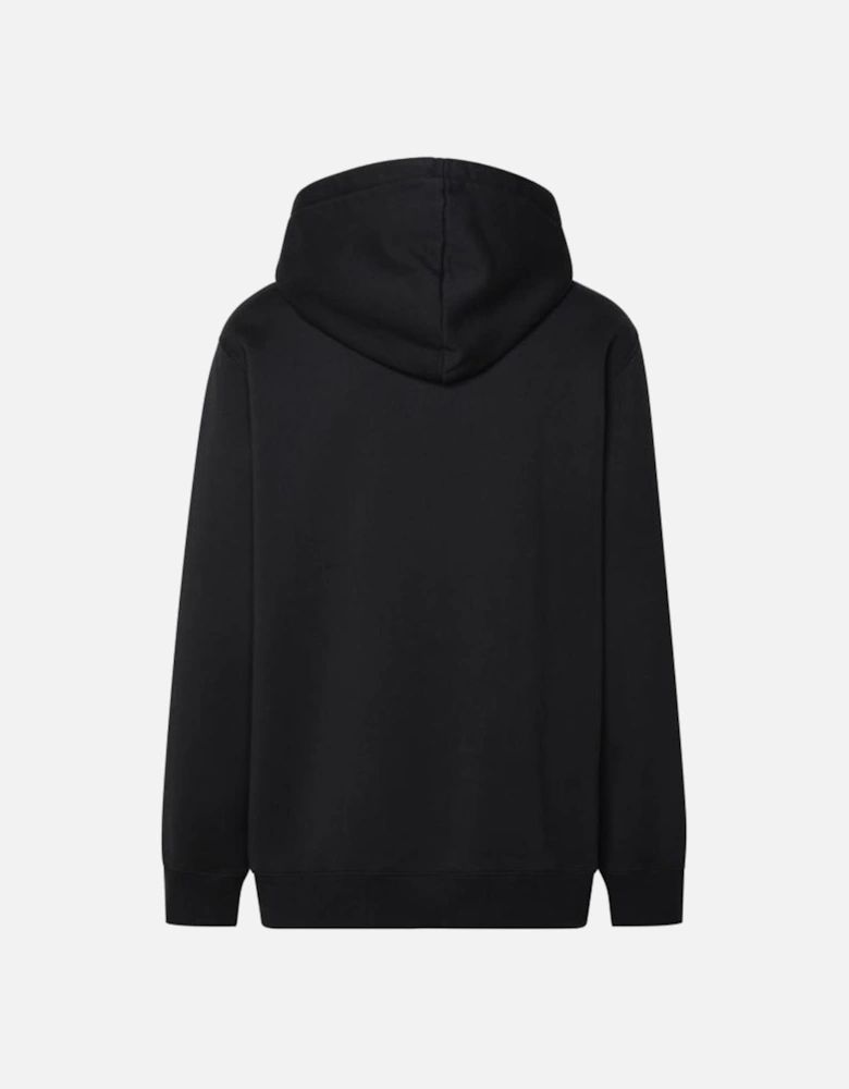 Paris Loose Fit Logo Hoodie in Black