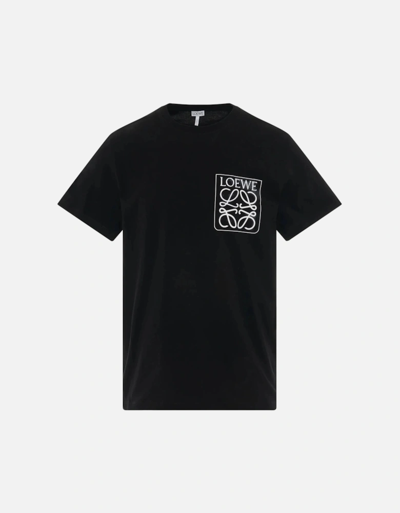 Anagram Fake Pocket T-Shirt in Black