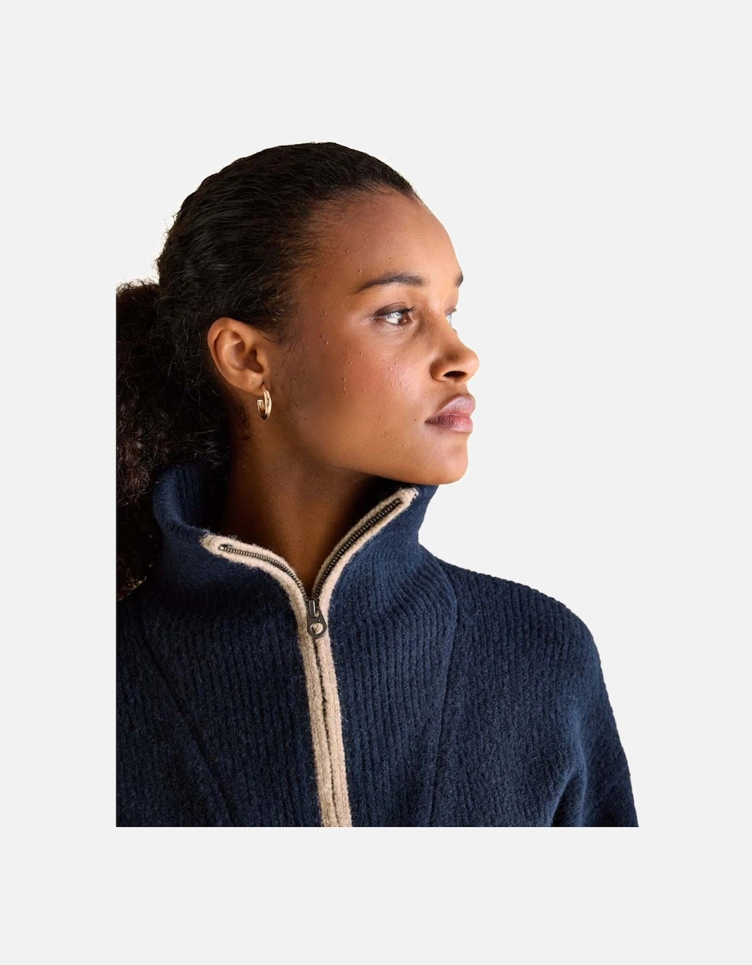 Womens Elmore Knitted Quarter Zip Jumper