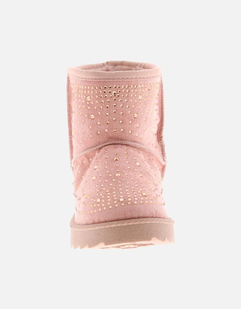 Girls Boots Younger Girls Ankle Diamond pink UK Size