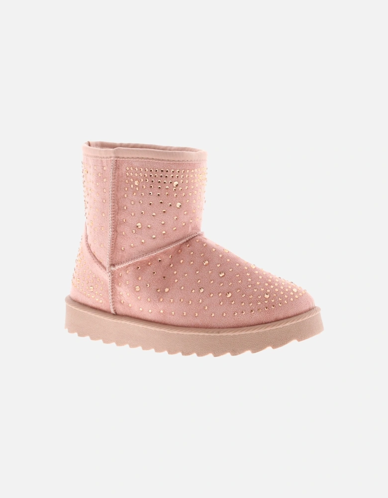 Girls Boots Younger Girls Ankle Diamond pink UK Size