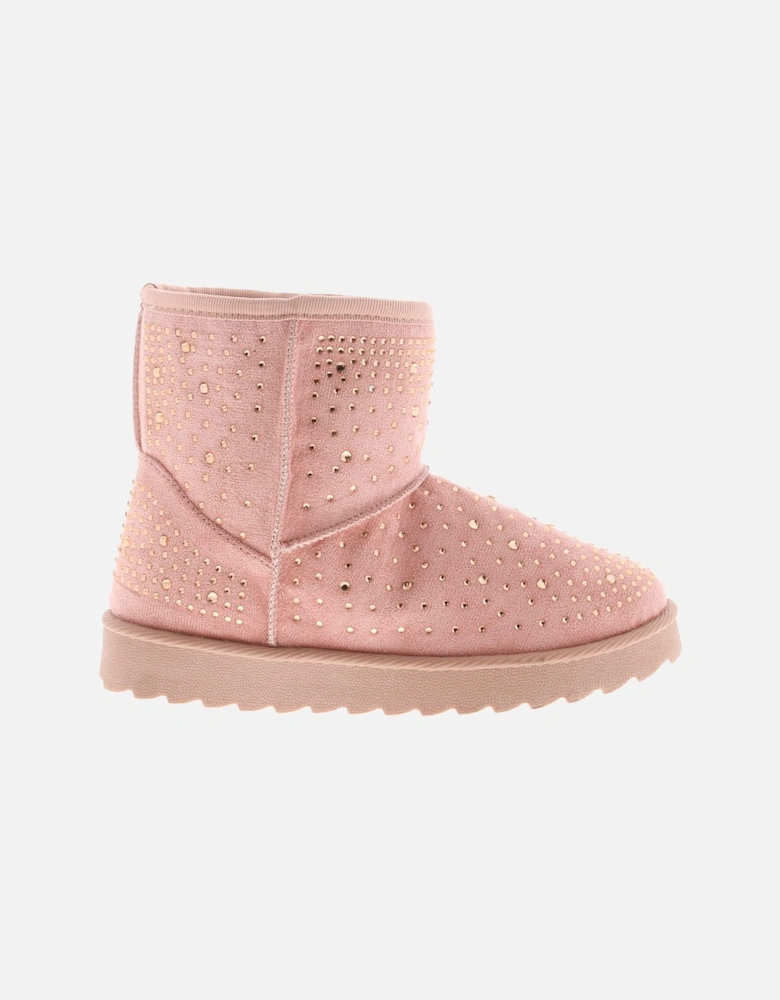 Girls Boots Younger Girls Ankle Diamond pink UK Size