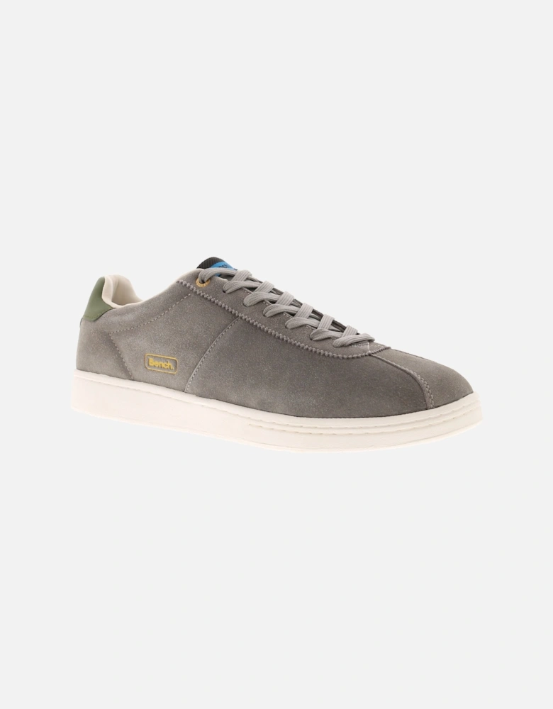 Mens Trainers Fletcher Leather grey UK Size