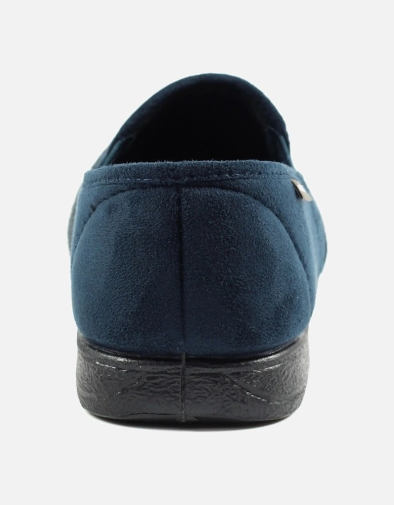 Harrison Navy Tweed Slipper