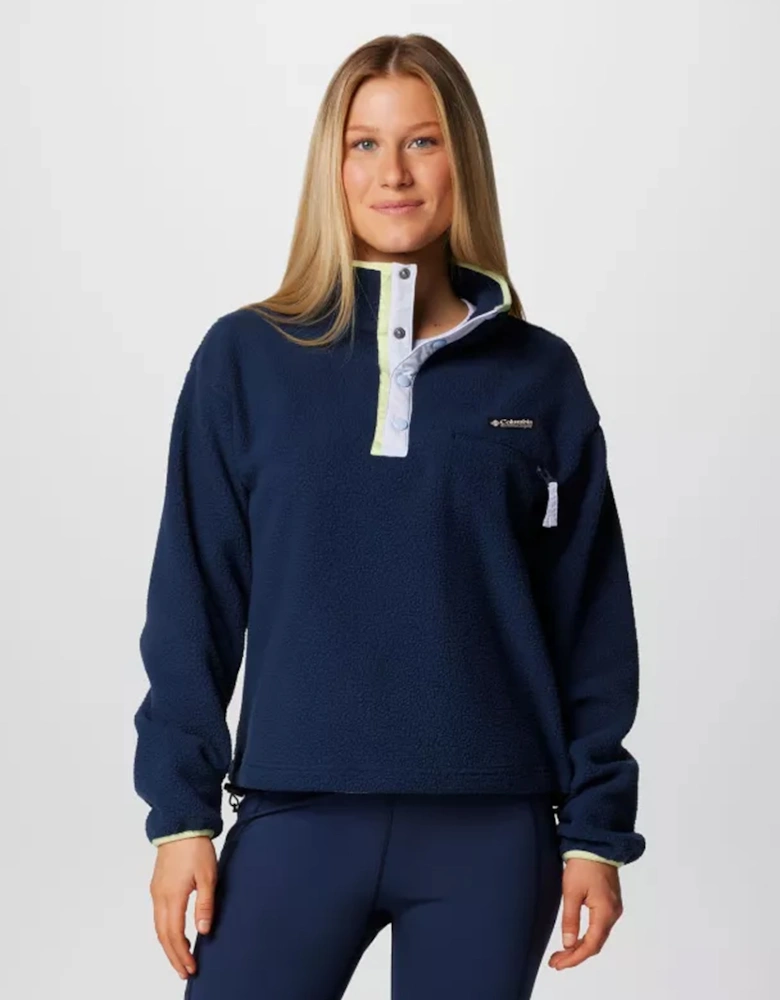 Women's Helvetia™ II Cropped Sherpa Half Snap Fleece Collegiate Navy