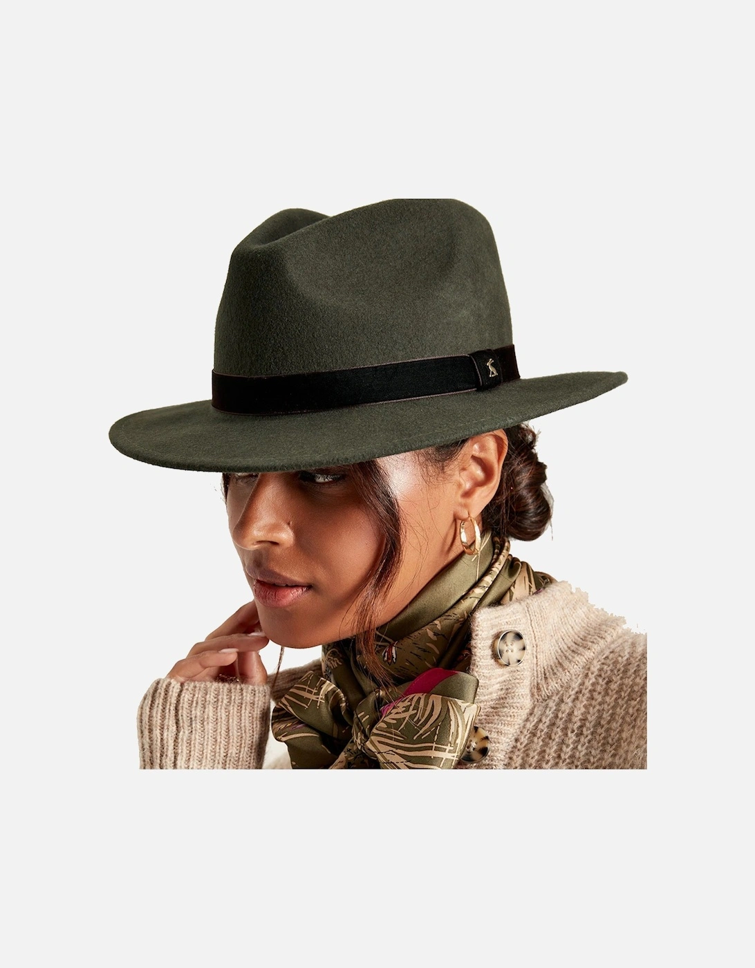 Womens Maude Wool Fedora Hat, 4 of 3