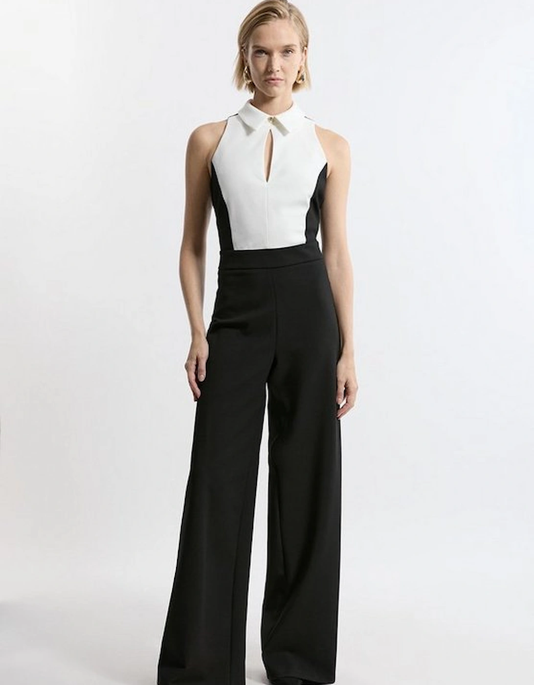 Tall Compact Stretch Tailored Sleeveless Jumpsuit, 5 of 4