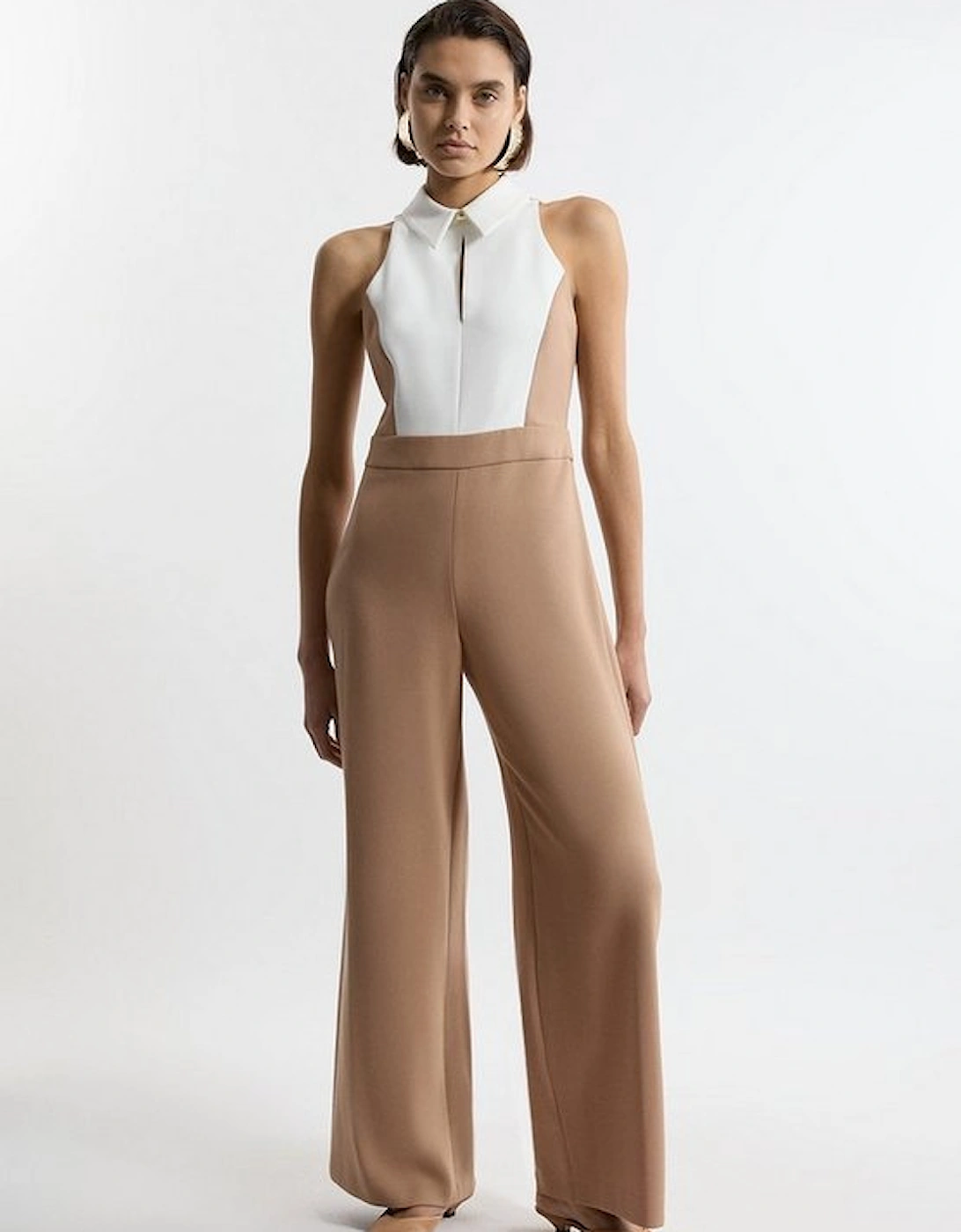 Compact Stretch Tailored Sleeveless Jumpsuit, 5 of 4