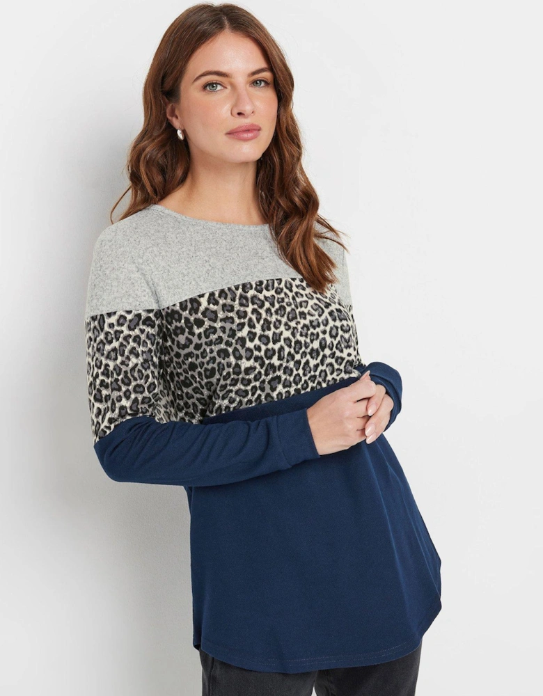 Colourblock Top - Grey