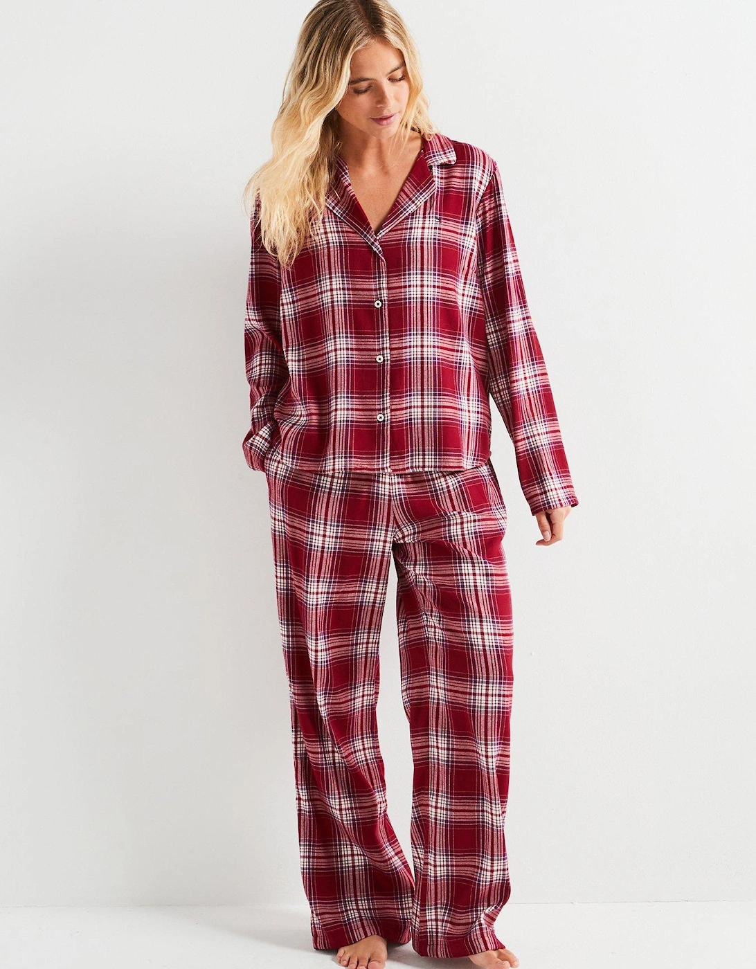 Long Sleeve Flannel Pyjama Set - Red, 7 of 6