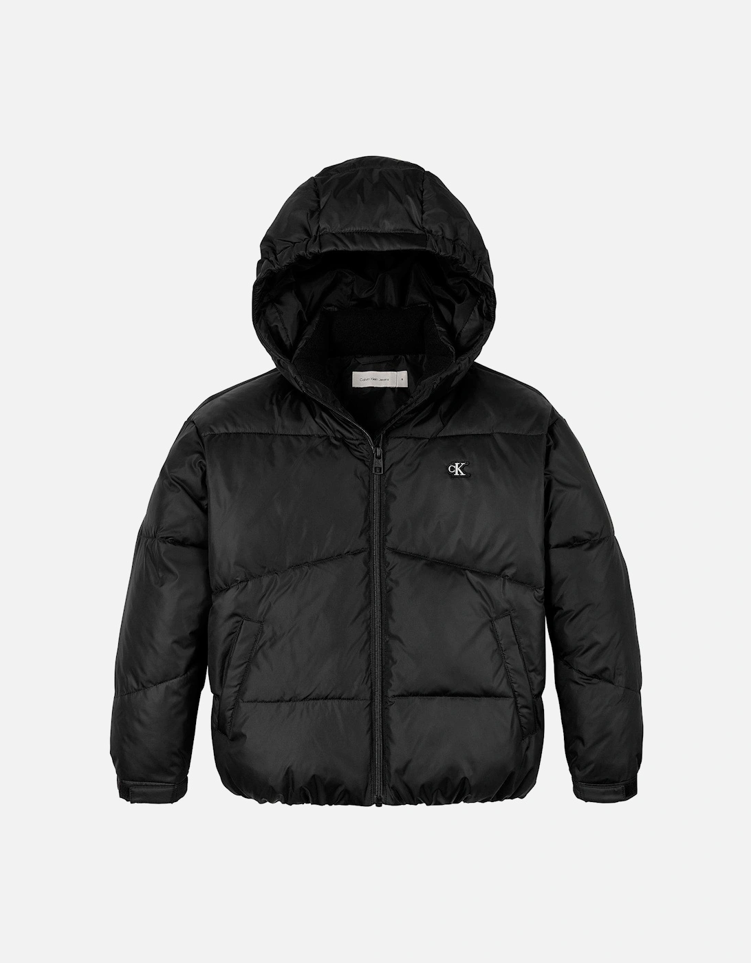 Girls CK Short Padded Jacket - Black, 6 of 5