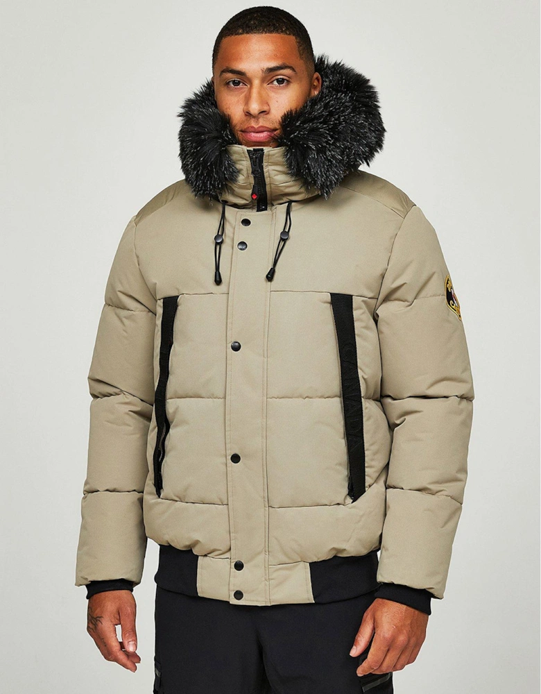Aylmer Bomber Parka Coat - Silver Sage