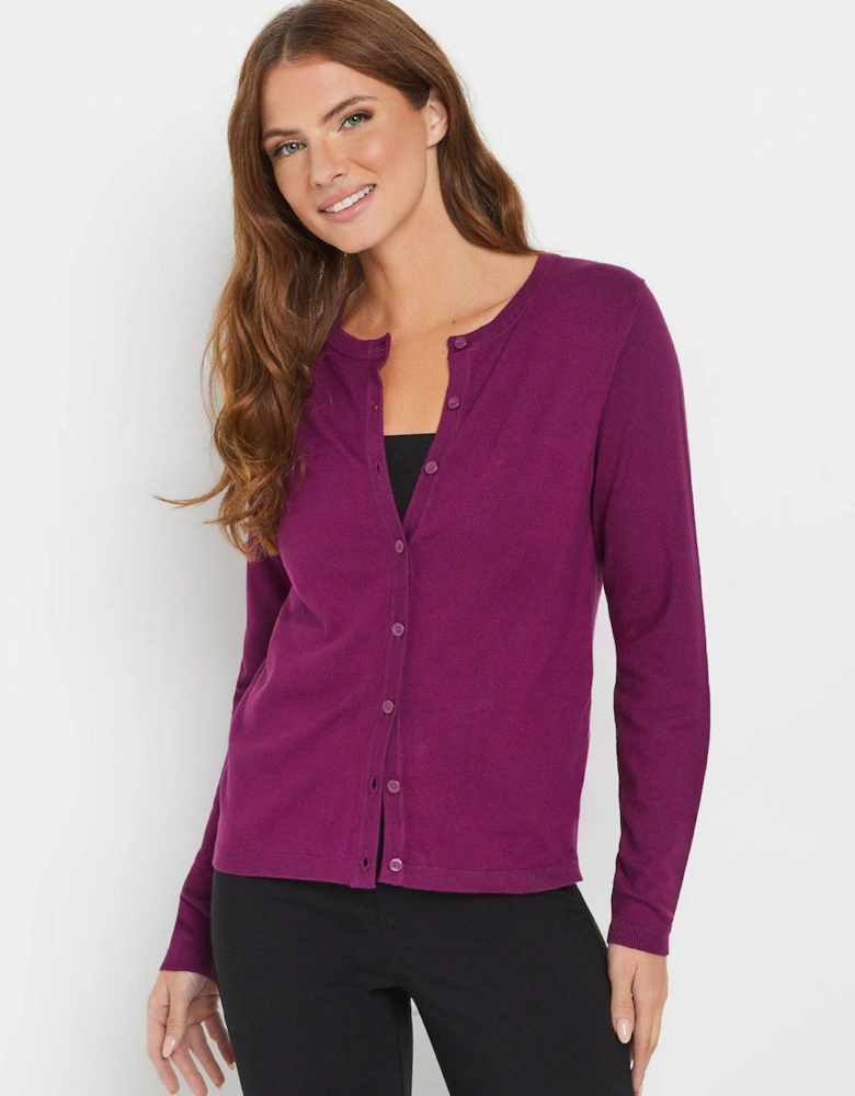 Button Down Cardi - Purple