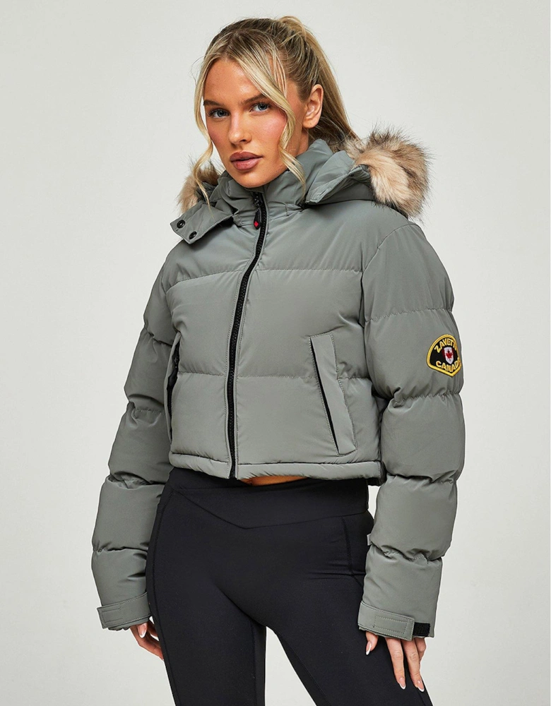 Bellucci 20 Cropped Padded Jacket - Sage - Green