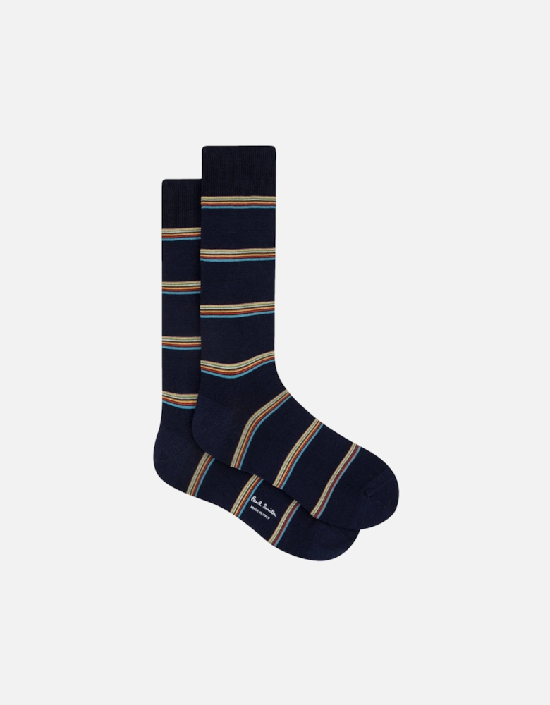 Signature Block Socks 47 Navy