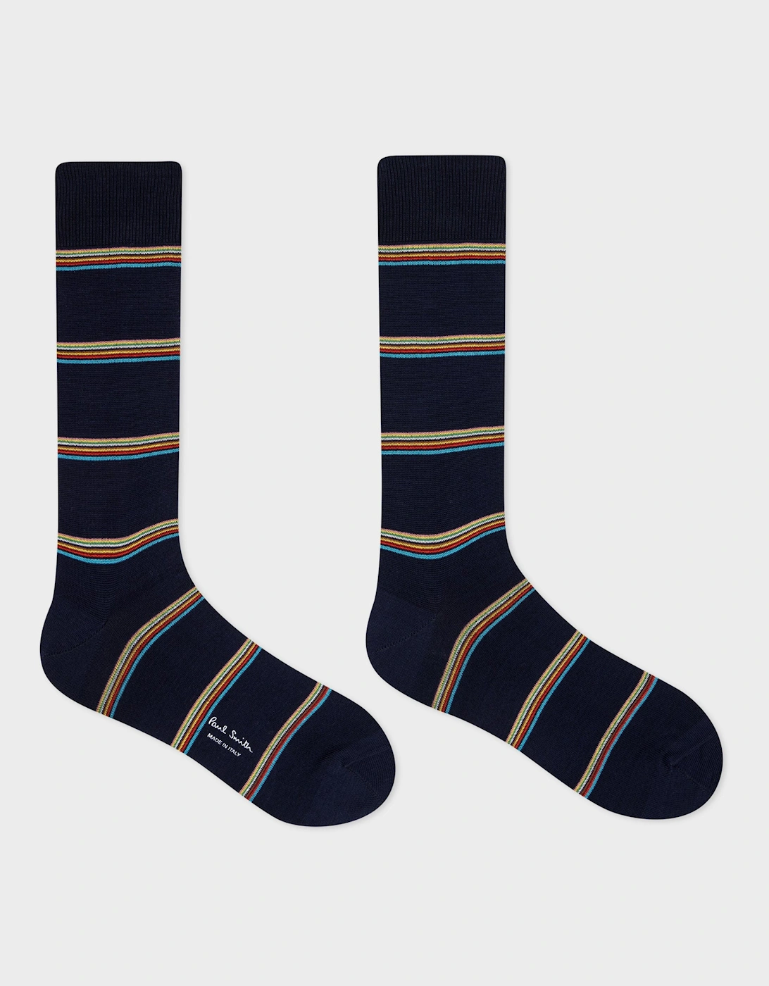 Signature Block Socks 47 Navy