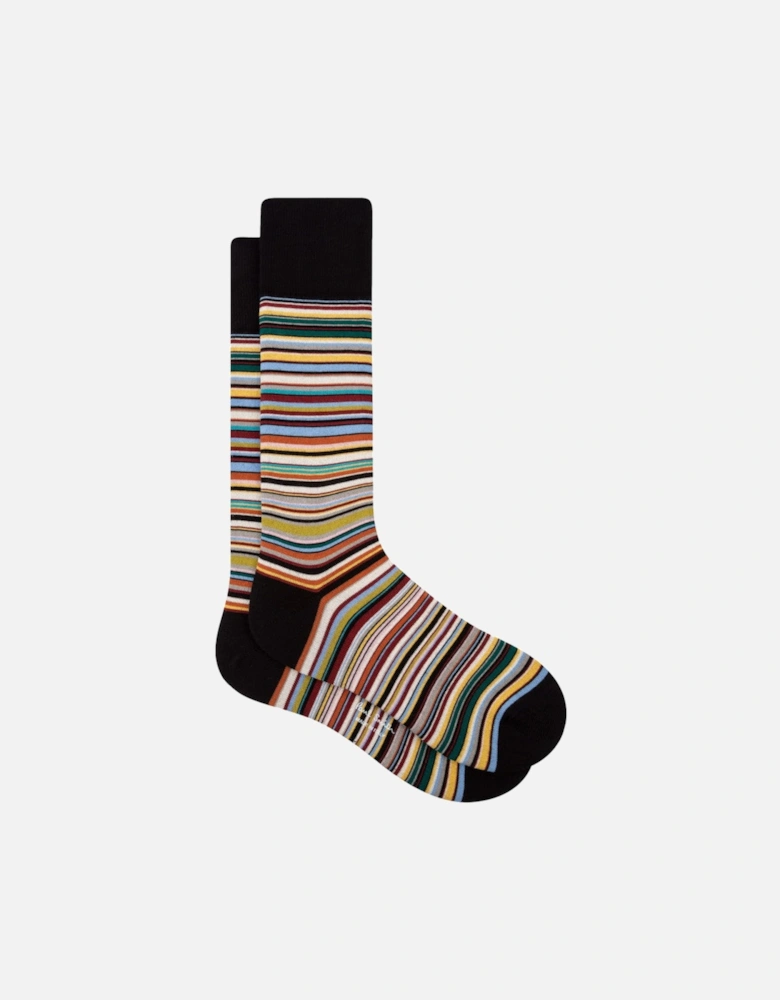 Signature Stripe Socks 92A Black