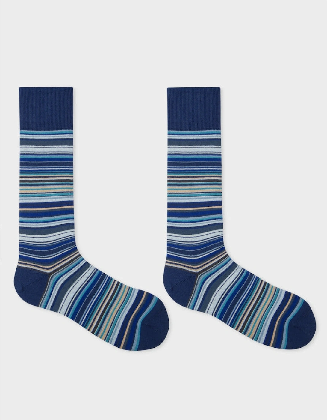 Signature Stripe Socks 47 Navy