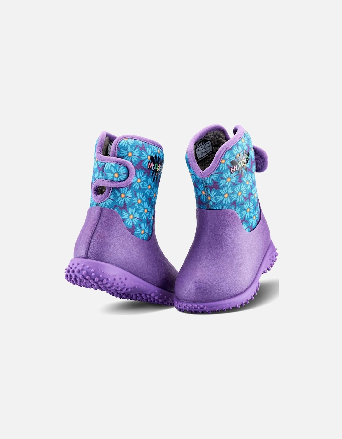 Kids Muddies Puddle 5.0 Flower Wellies, 2 of 1