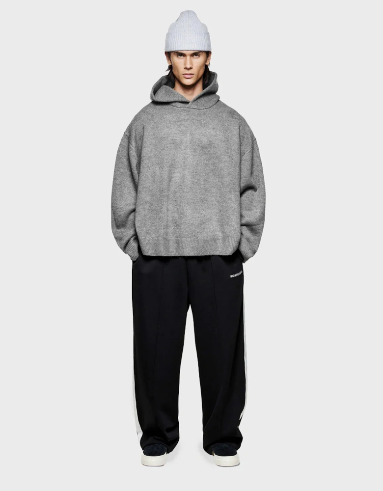 Oversized Fit Mohair Blend Knit Hoodie