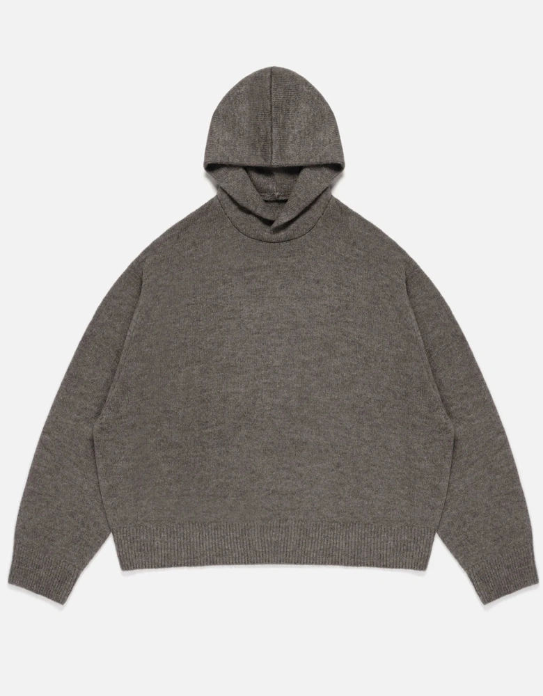 Oversized Fit Mohair Blend Knit Hoodie