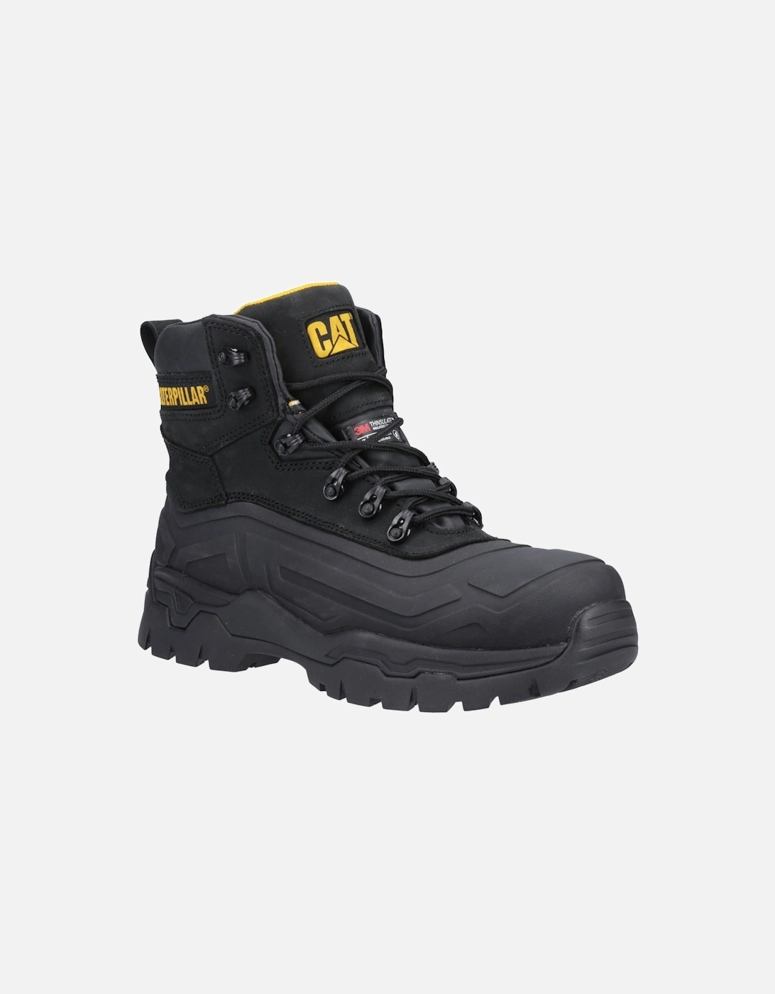 Caterpillar Typhoon SBH Rubber/Leather Black Safety Boots, 10 of 9