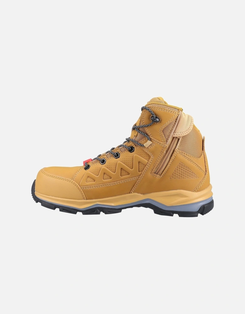 model Atomic PR Hybrid Side Zip Safety Boot Unisex in Wheat