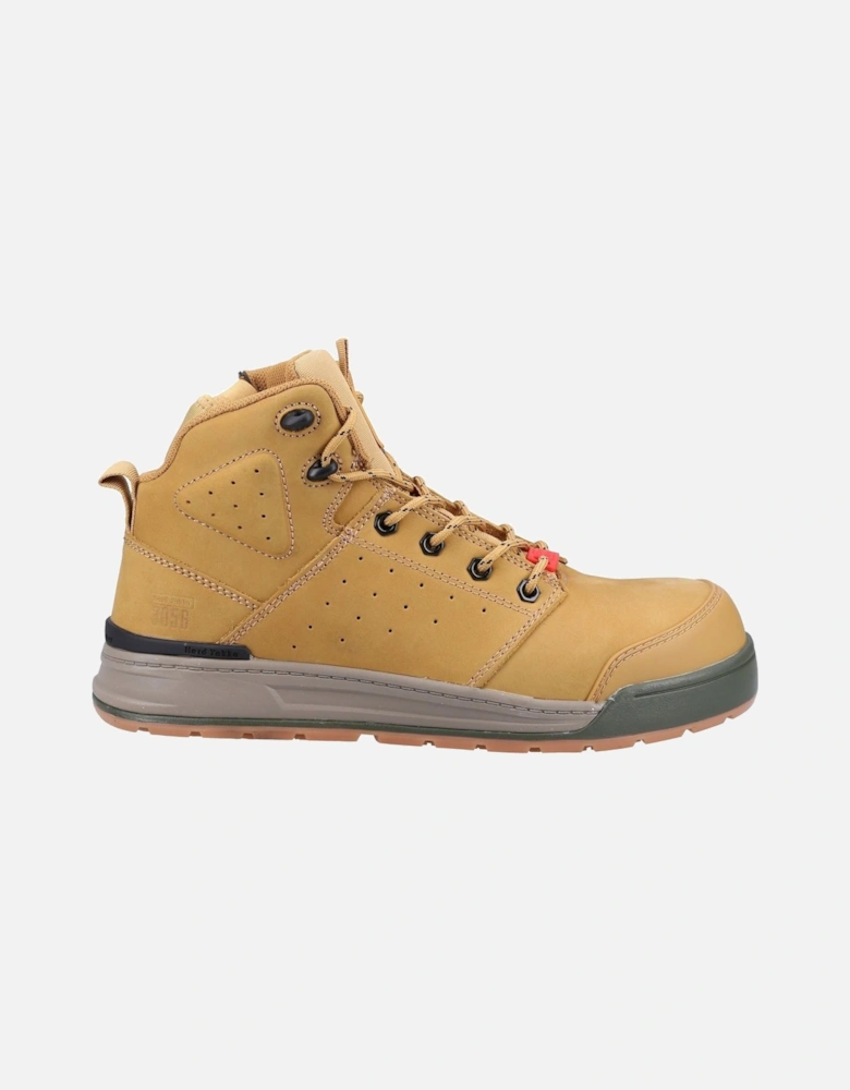 model 3056 Lace Zip Safety Boot Male in Wheat